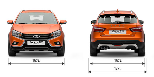 Размеры универсала Lada Vesta SW Cross